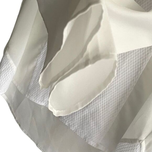 PORTS Crew Neck Long Sleeve Blouse Cream White 4 - Picture 3 of 6